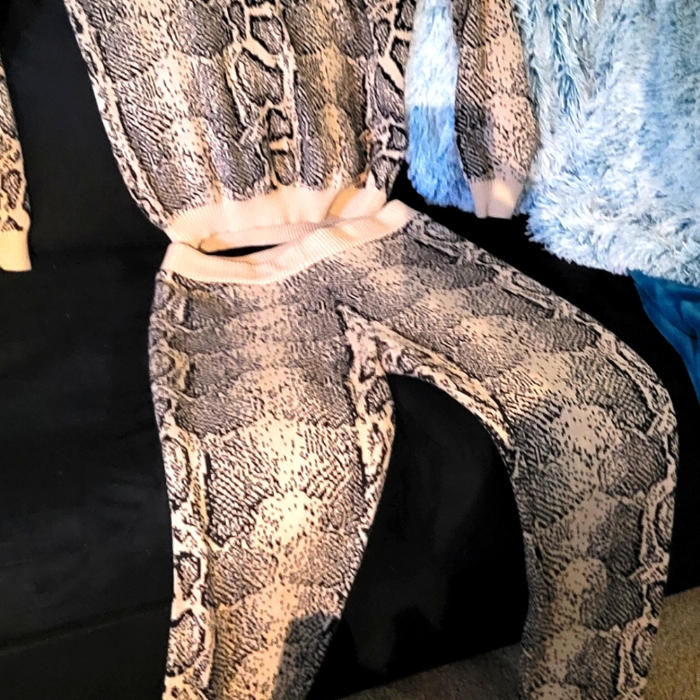 Python light brown sweatsuit